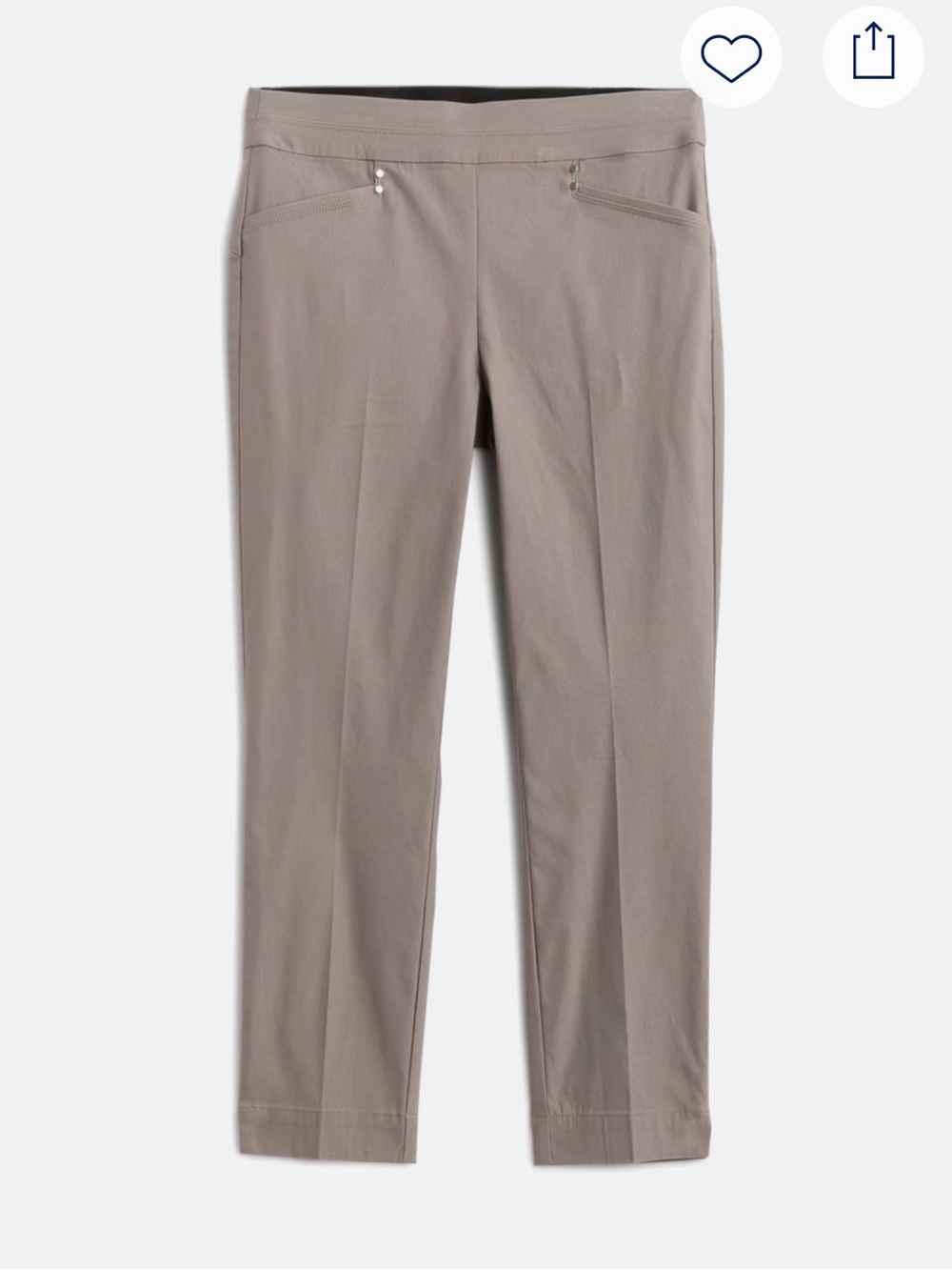 Violets & Roses Emmy Rivet Pull on Cropped Chino Pants